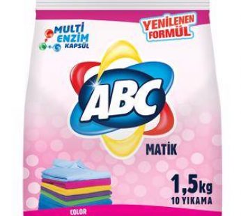 ABC MATİK RENKLİLER 1,5 KG 10 YIKAMA