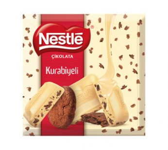 Nestle Kare Kakaolu Kurabiye Parçacıklı Beyaz Çikolata 60 g
